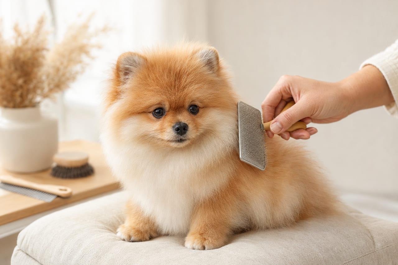 Cuidados com o Pelo do Spitz Alemão Anão: Tosa, Escovação e Banho