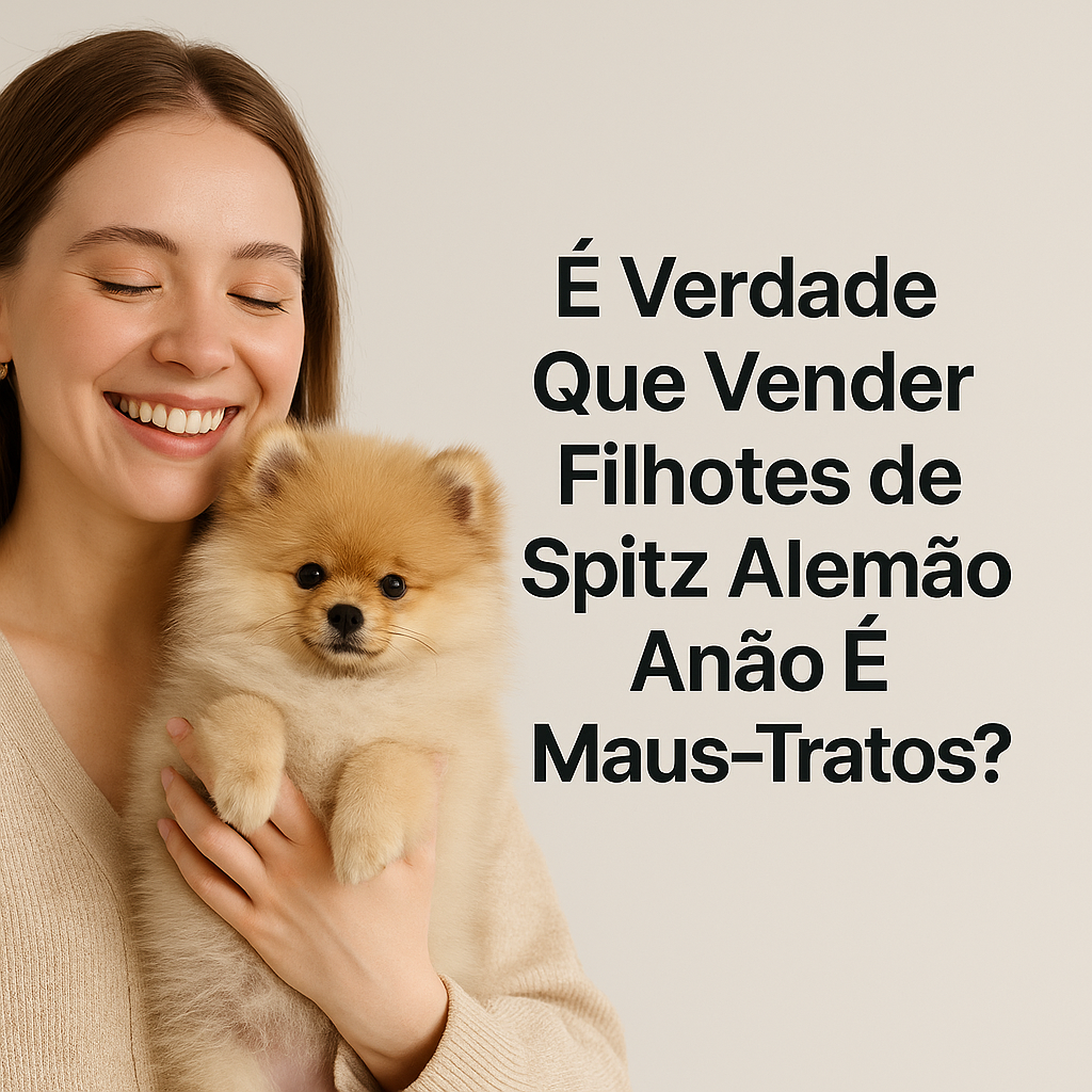 Marca-d'água do vídeo A marca-d'água será exibida no canto inferior direito do player de vídeo Mulher sorridente segurando filhote de Spitz Alemão Anão no colo